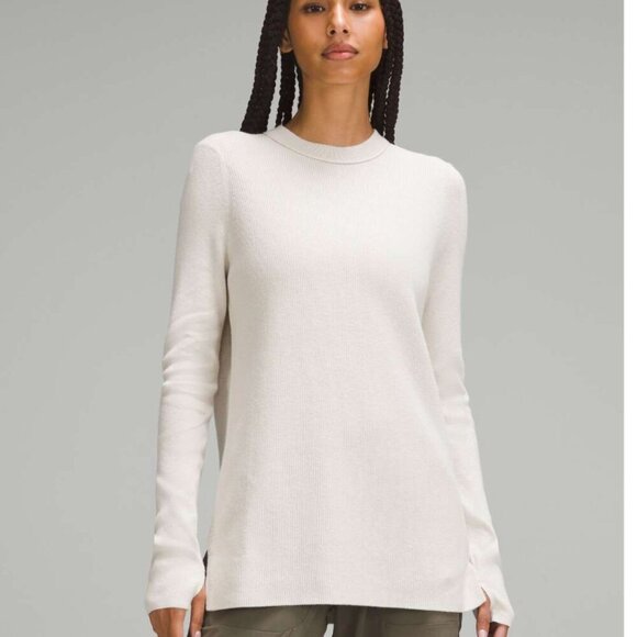 Lululemon Take It All In Cotton-Blend Sweater White Opal Size Small - Picture 1 of 6